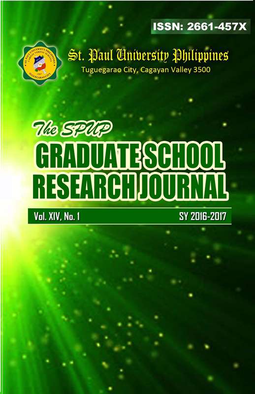 					View Vol. 14 No. 1 (2016): SPUP Graduate School Research Journal
				